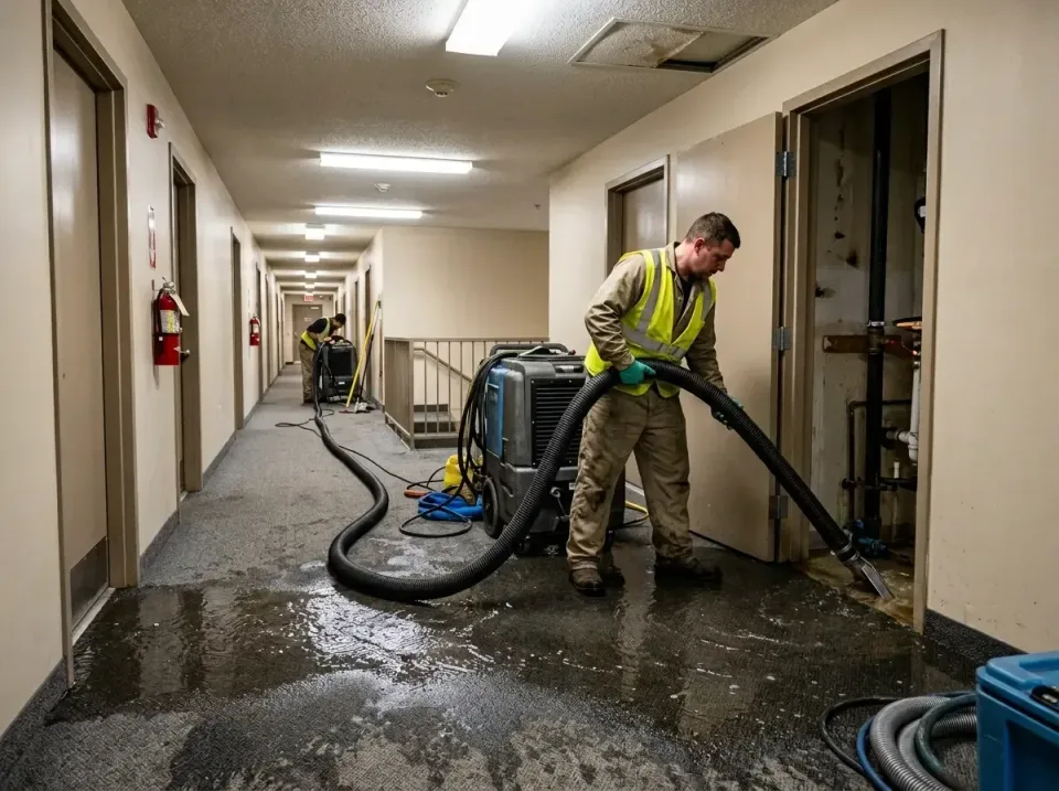 multi-unit-apartment-hallway-f-005 — frequently asked questions, Emergency Burst Pipe Water Extraction & Removal in Lake of…